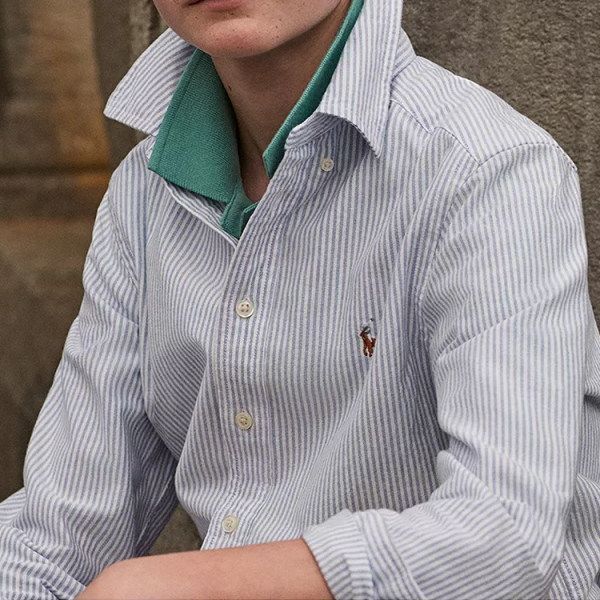 ラルフローレン マルチポニー長袖ストライプＯＸシャツ STEELWINDOWSANDDOORS_COM