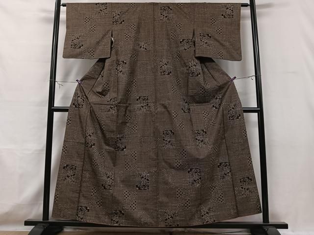 平和屋着物□本場大島紬 7マルキ 菊 正絹 逸品 未使用