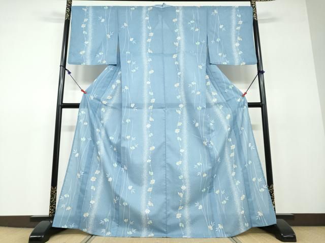 平和屋着物□小紋 幾何学文 黒地 やまと誂製 洗える着物 未使用