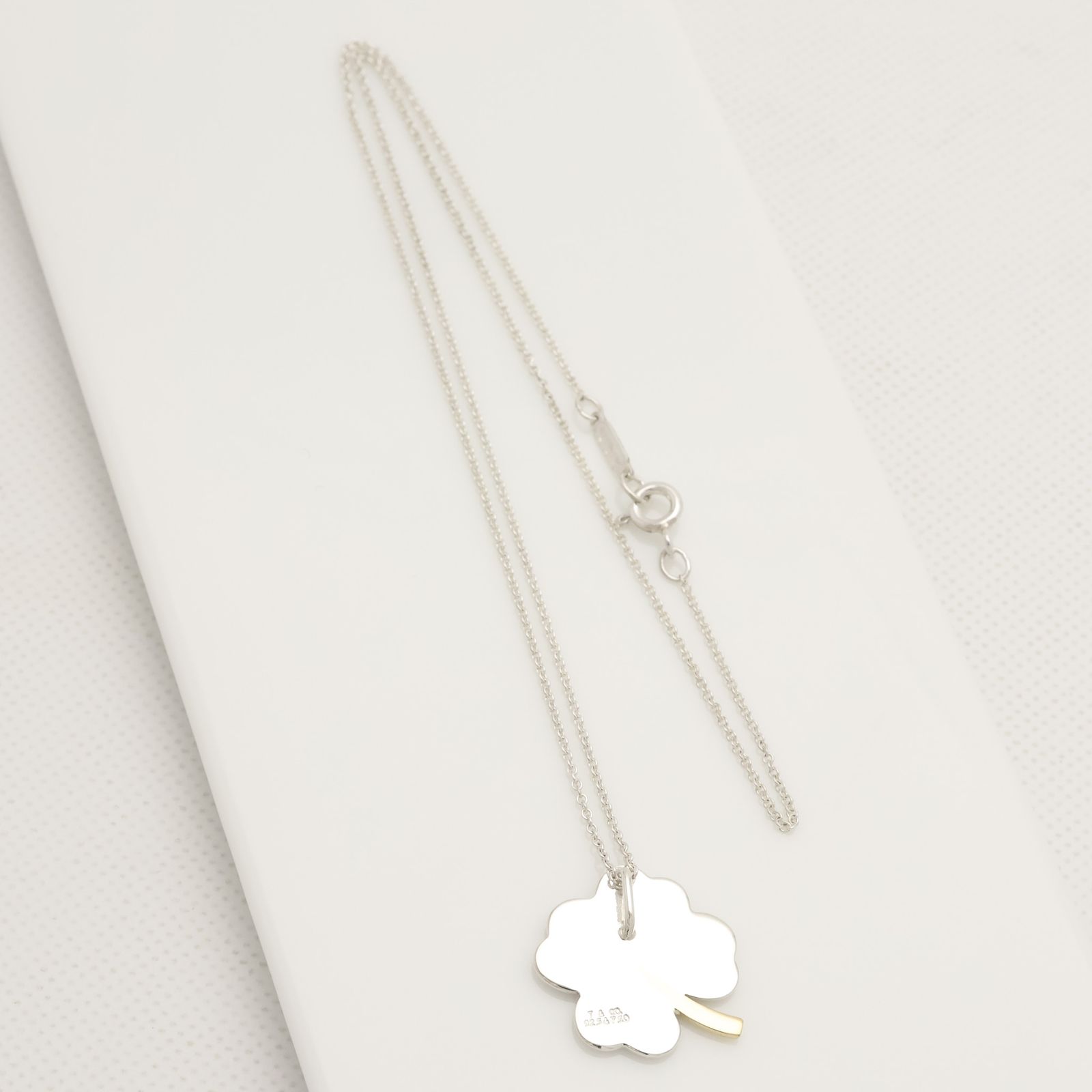 美品】ティファニー TIFFANY&Co. クローバー ネックレス AG925 AU750 