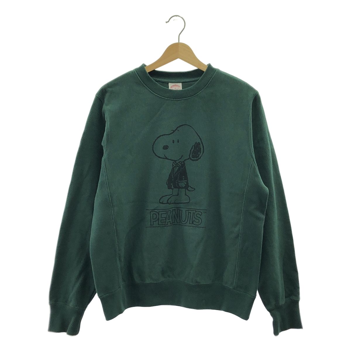 BROOKS BROTHERS / ブルックスブラザーズ | 2024SS | ×PEANUTS ピーナッツ / スヌーピー プリント スウェット | S | グリーン | メンズ BROOKS BROTHERS / ブルックスブラザーズ | 2024SS | ×PEANUTS
