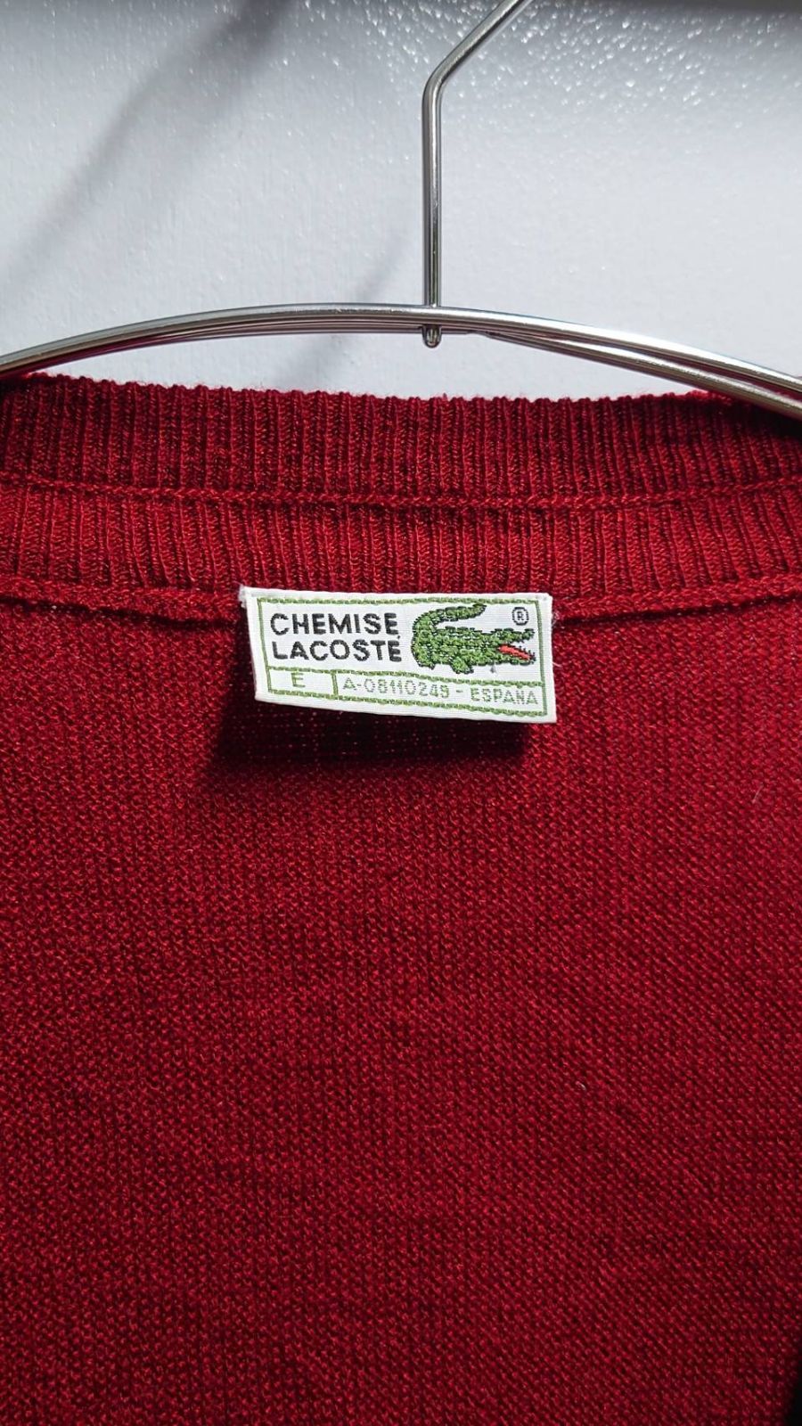 70-80’s CHEMISE LACOSTE スペイン製 BASI S.A.” アクリルカーディガン サイズE