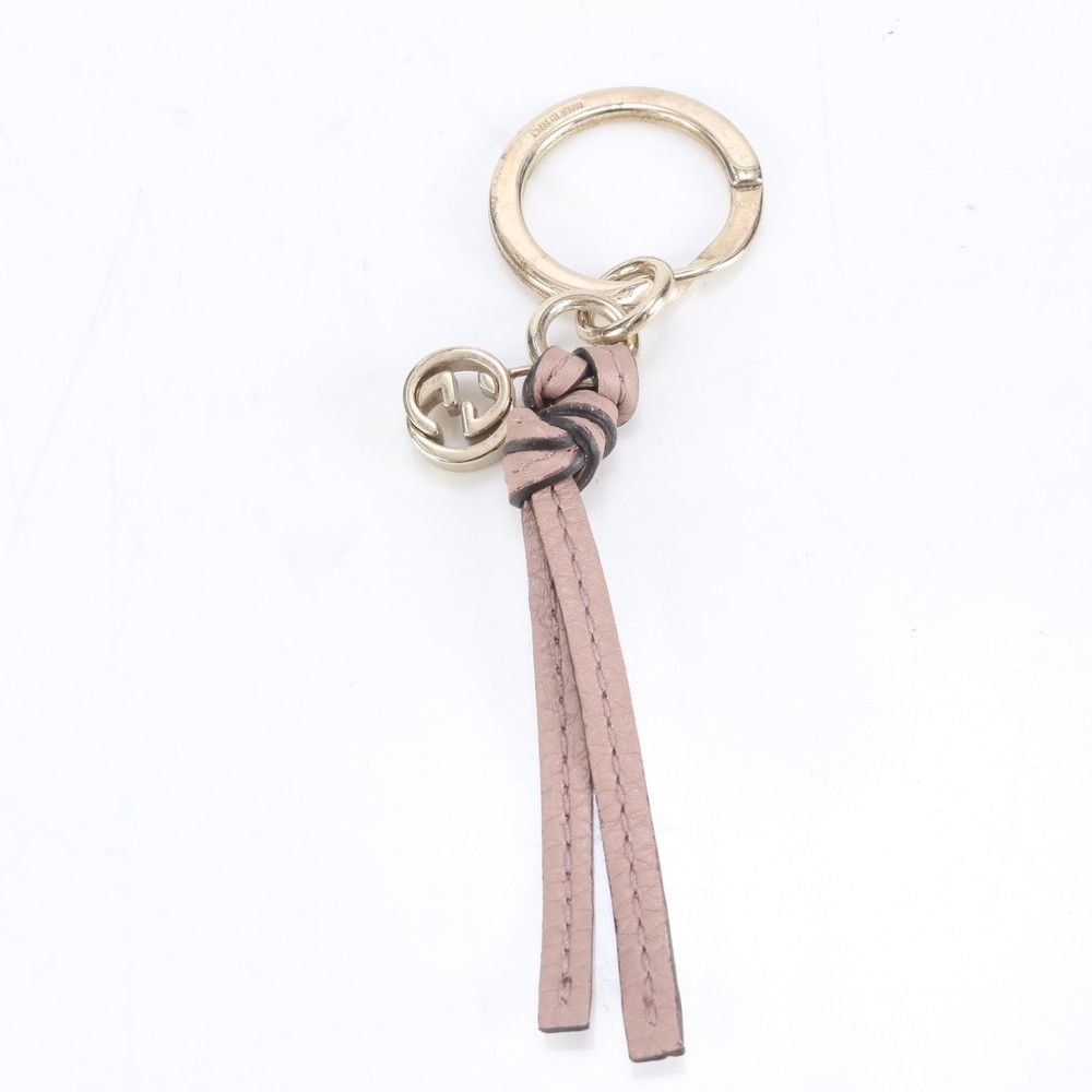グッチ　GUCCI キーリング　バッグチャーム　ピンク　レザー グッチ GUCCI キーリング バッグチャーム ピンク レザー 小物