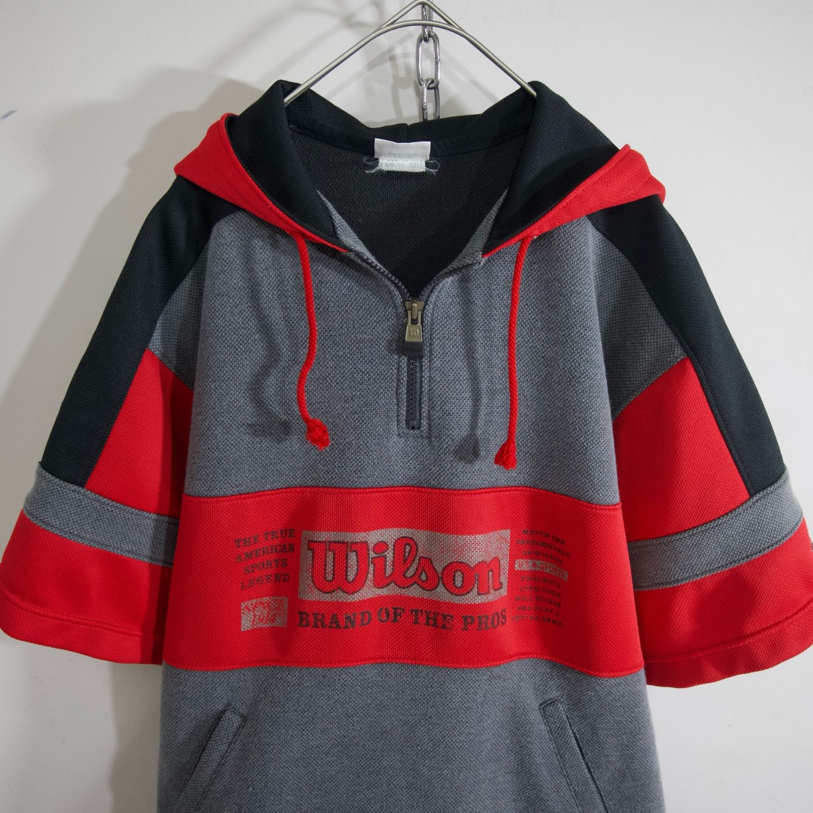 90s Wilson Hit Union Half Zip S/S Hoodie 90年代 ウィルソン