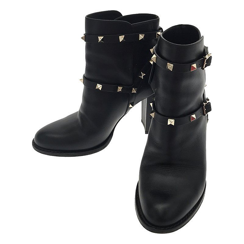 VALENTINO / ヴァレンティノ | ロックスタッズショートブーツ | 38 1/2 | レディース