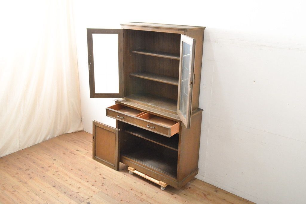☆事前問合せ必須☆ 神戸洋家具 キャビネット 和製ビンテージ オーク材