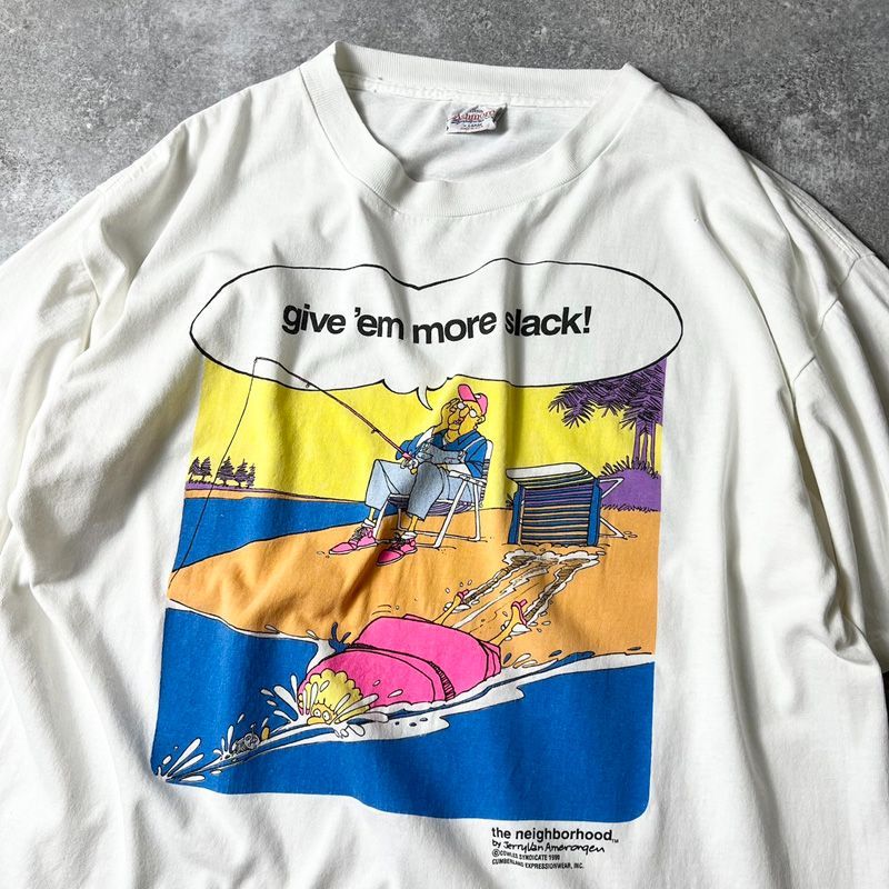90s USA製 The Neighborhood ジョーク プリント 半袖 Tシャツ XL / 90 