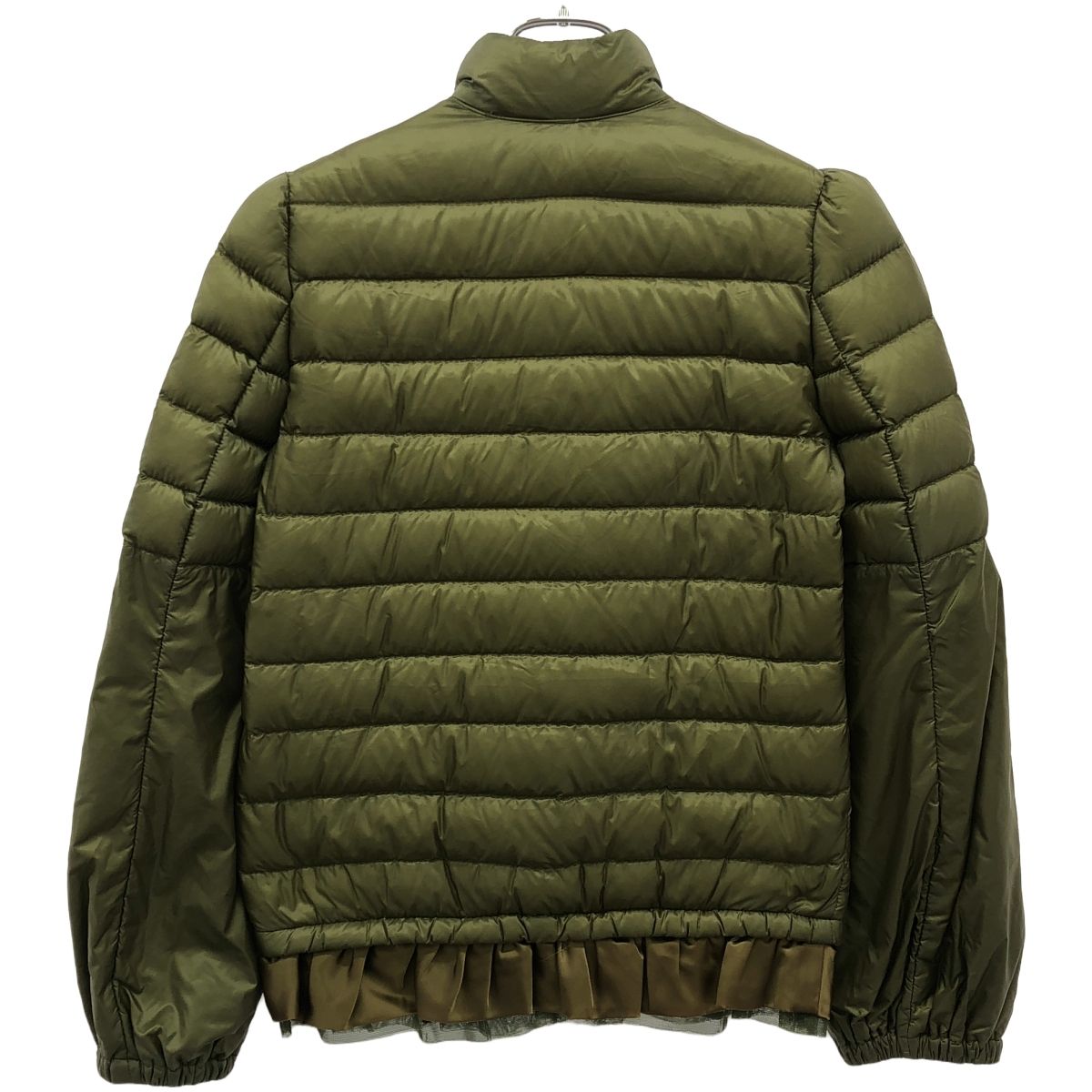 ★MONCLERSacai★モンクレールサカイ ★ライトダウン★カーキ★サイズ０ MONCLER モンクレール ダウン ダウンジャケット ライトダウン