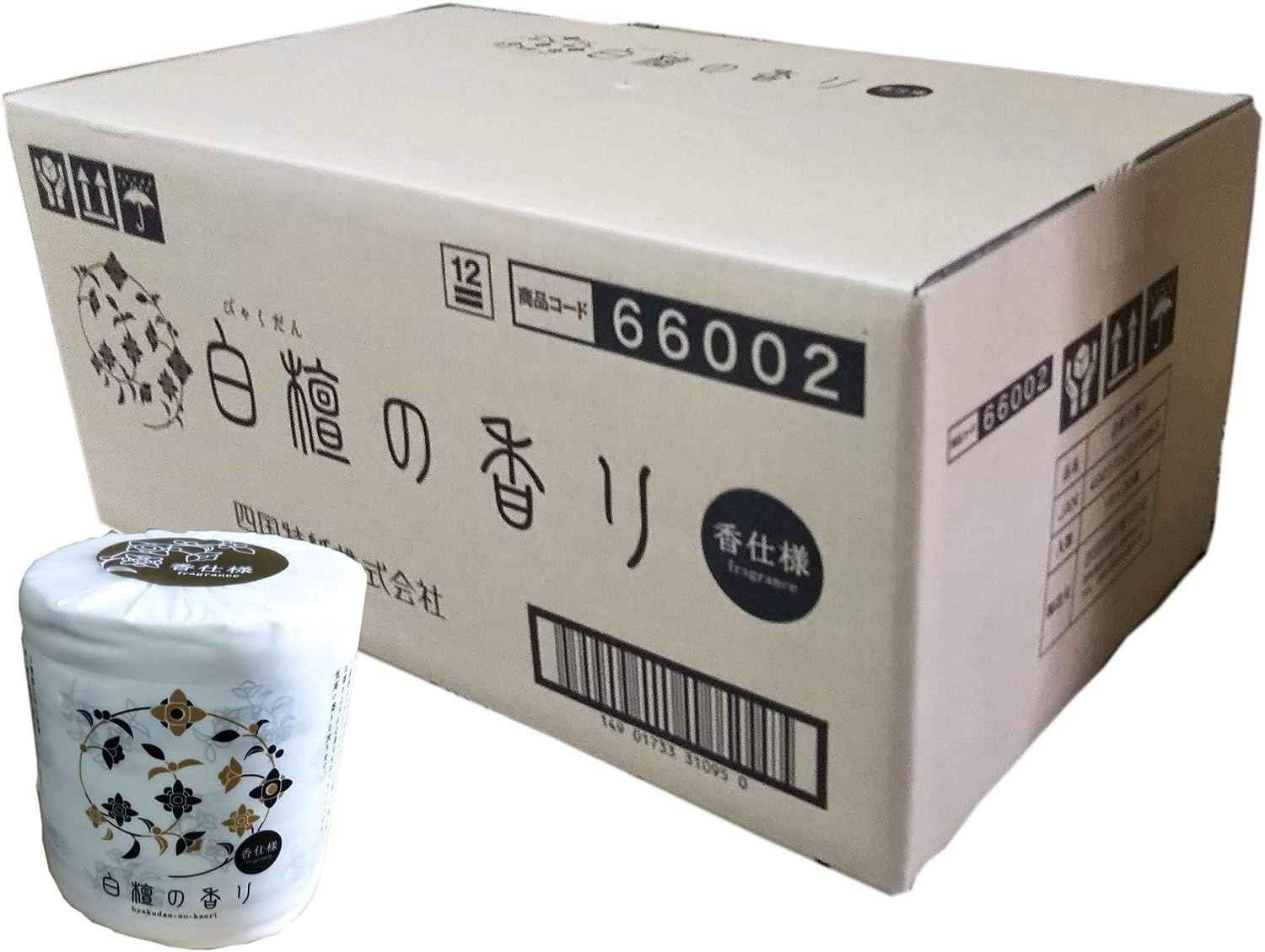 四国特紙 四国特紙 白檀の香り トイレットペーパー 1ロール（個包装）ダブル30m×30ロール入 日用品と文具のお店