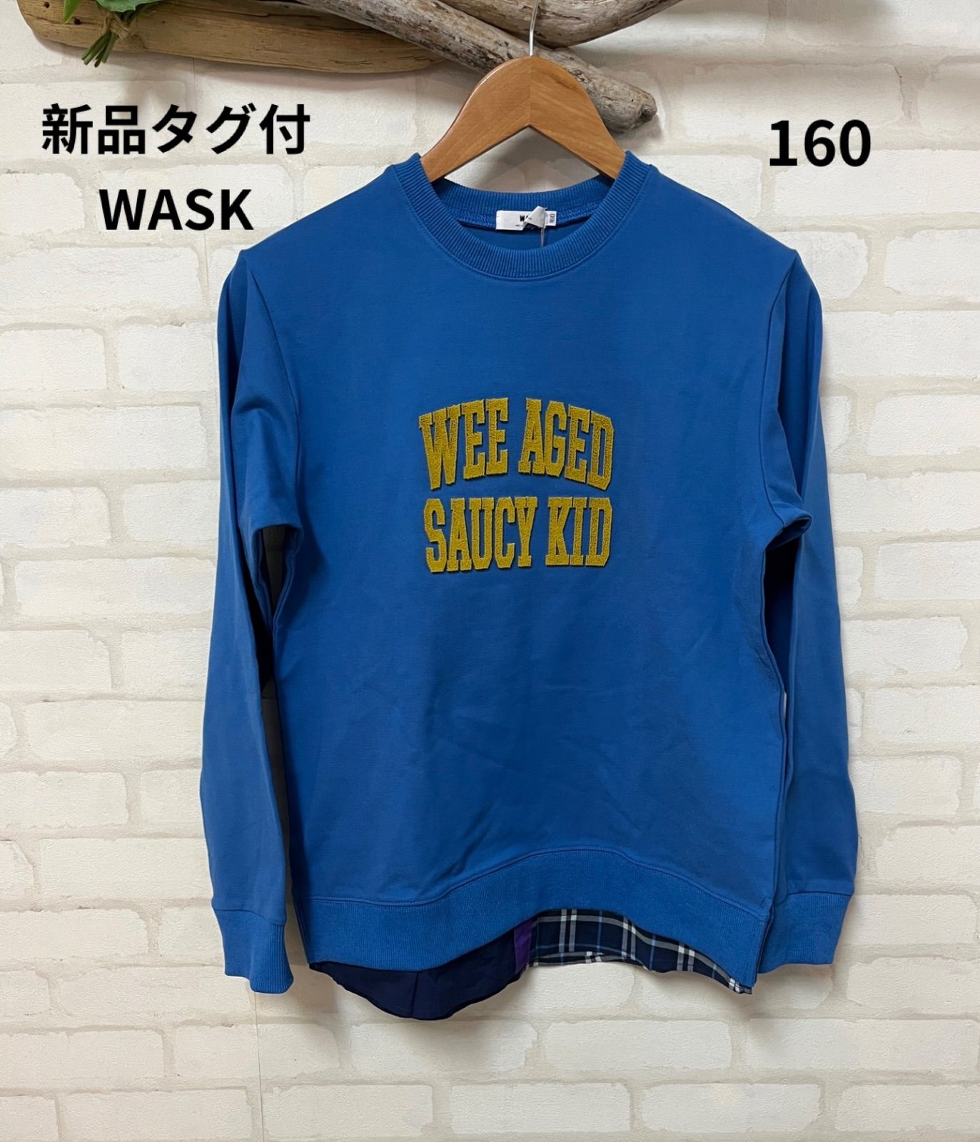 子供服　ブランド　新品タグ付き　ワスク　トップス　160　送料無料　　新品　キッズトップス　　男の子トップス　新品タグ付きトップス