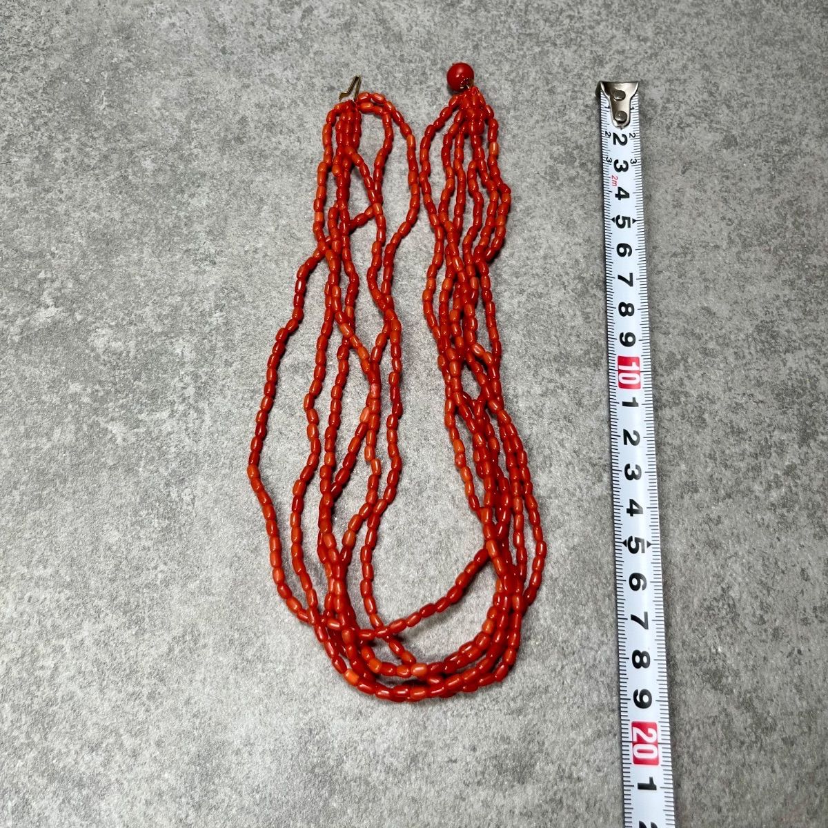 C58 本珊瑚ネックレス　本珊瑚　ネックレス　K18刻印有り K18 刻印 珊瑚 ネックレス - メルカリ