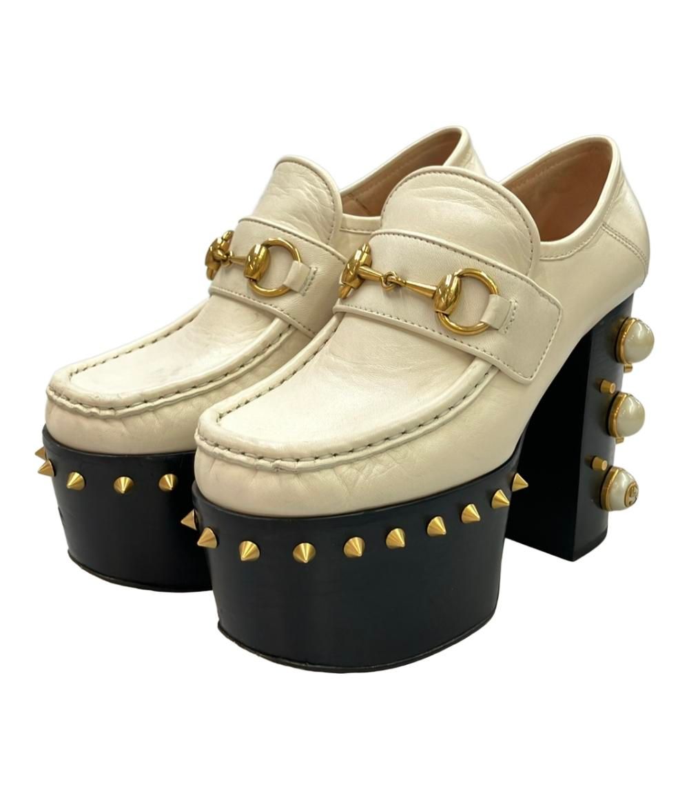 グッチ スパイク厚底ビットローファー 470969 レディース SIZE 34 22 cm GUCCI