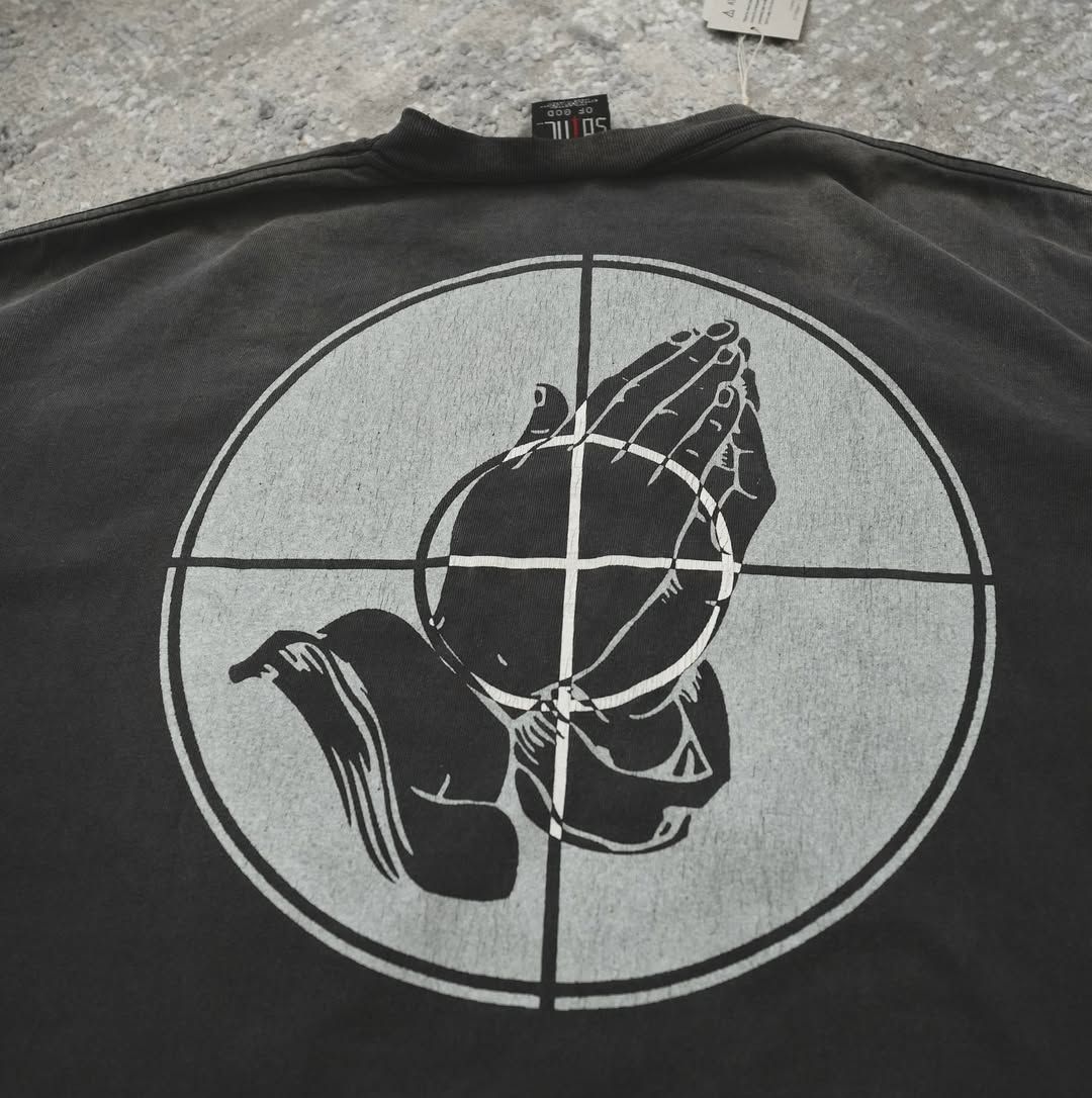 SAINT Mxxxxxx × FEAR OF GOD FG_SS TEE/SNT OF GOD/BLK 25SS