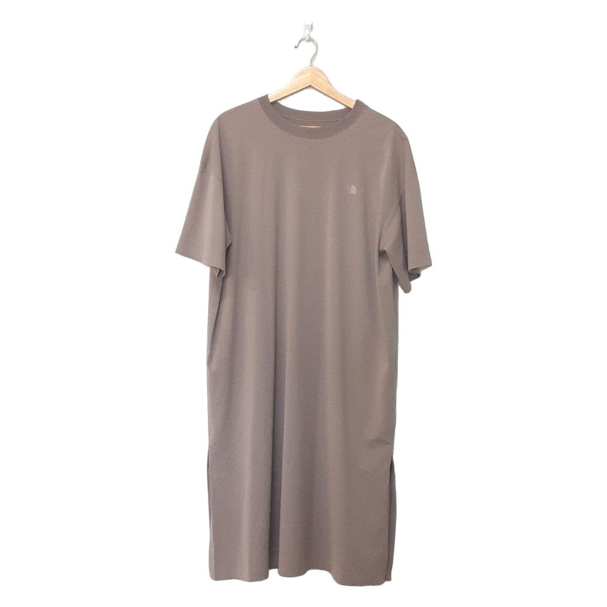 THE NORTH FACE ノースフェイス ワンピース サイズL レディース - グレーベージュ クルーネック|半袖|ロング
