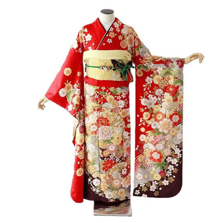 振袖 身長157-172cm 赤 re-079