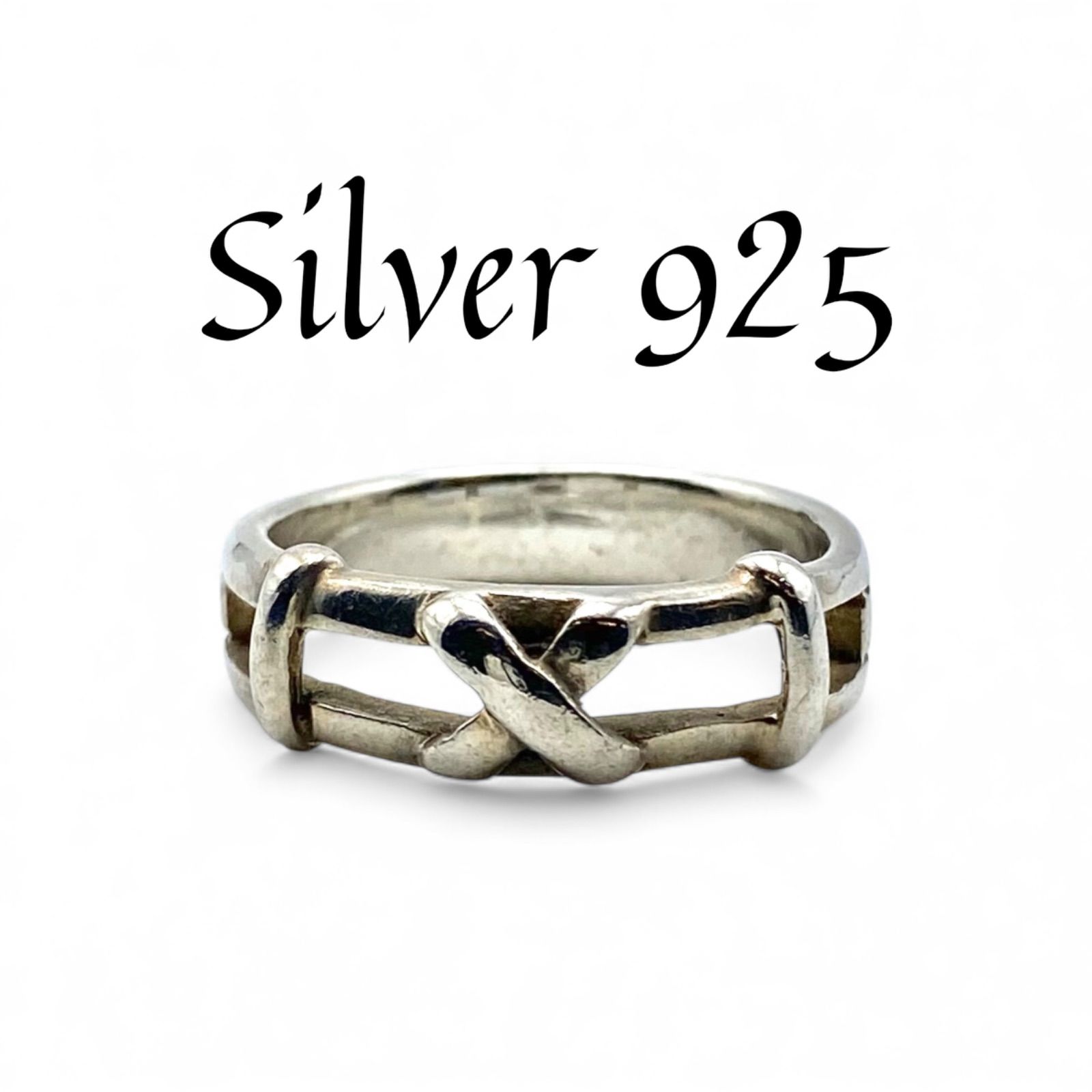 ミニマルな装い】クロス Silver 925 刻印 00s Vintage Ring シルバー 