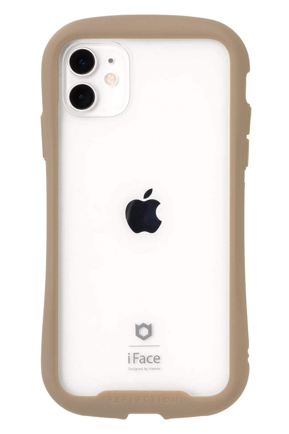 iFace Reflection iPhone 11 ケース クリア 強化ガラス (ベージュ)【アイフォン11 カバー アイフェイス 透明 耐衝撃 米国MIL規格取得 ストラップホール付き】 [iPhone11専用・ベージュ]