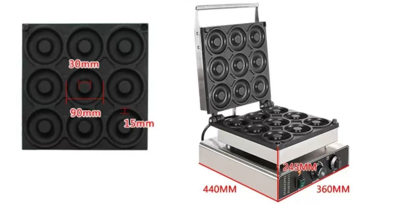 ドーナツメーカー 焼きドーナツ 電気 ドーナツマシン 110V 1550W 業務用 家庭用 6枚組プレート 調理家電 操作が簡単 WWW_KANDAIZUMI_COM