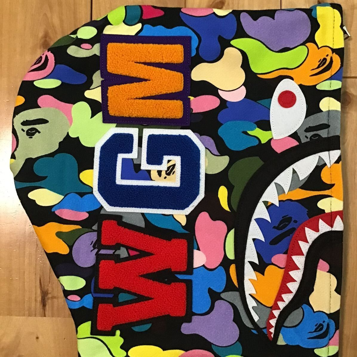 新品 マルチカモ シャークパーカー Mサイズ Shark Full ZIP Hoodie A BATHING APE BAPE CAMO Multi CAMO エイプ ベイプ 迷彩