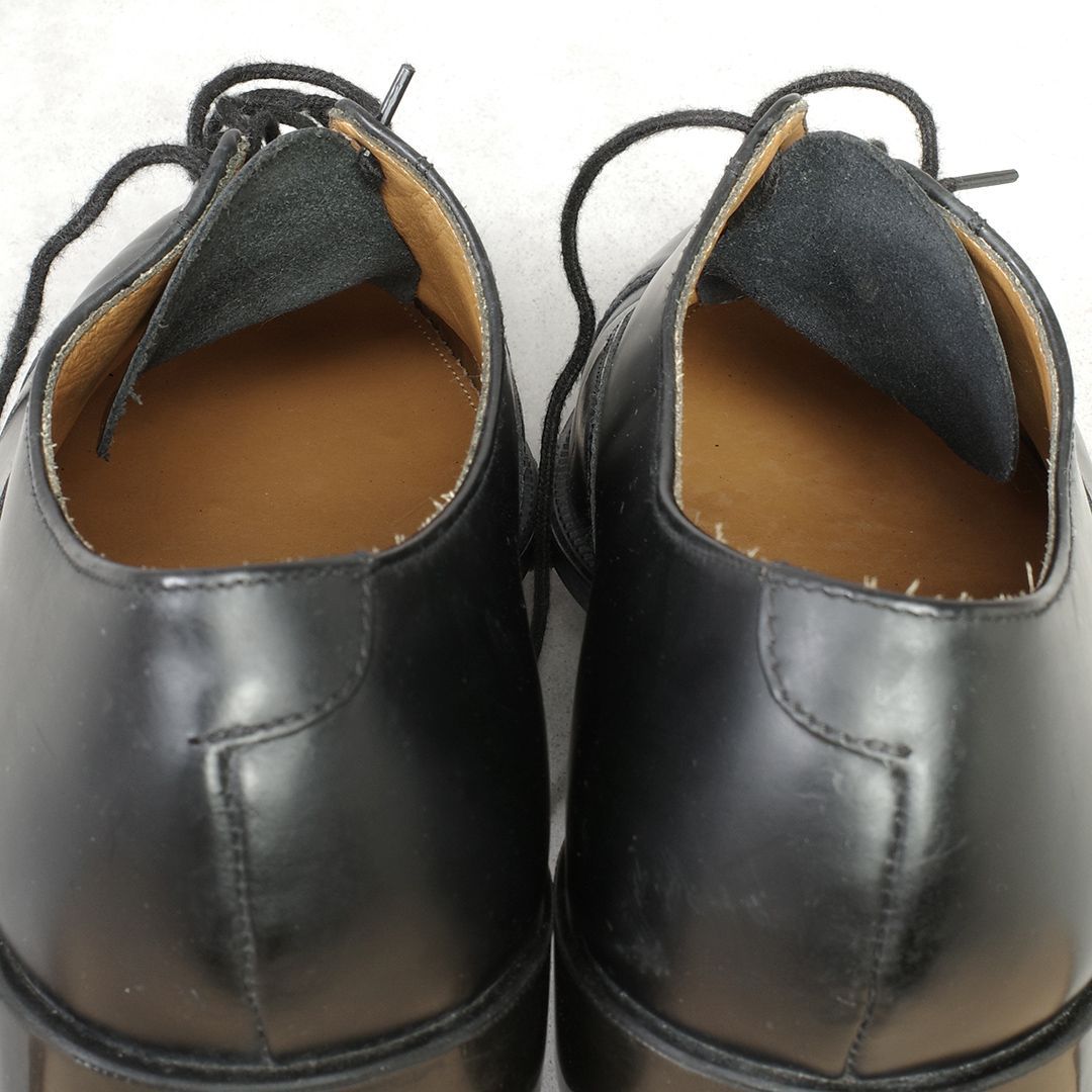 イギリス軍実物 レザー ドレスシューズ ブラック 9 M 約27.5 cm 553 数量限定 クルーネック