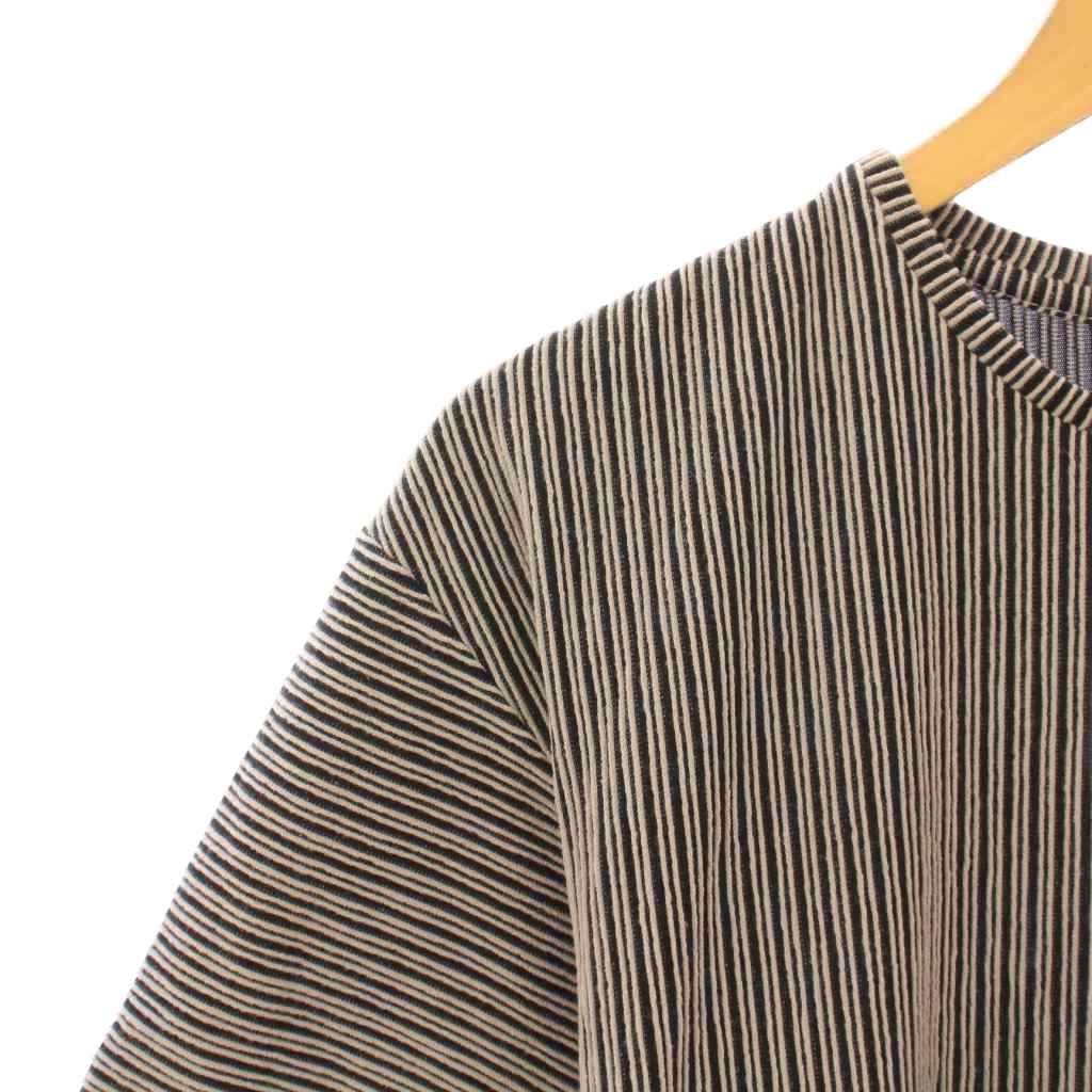 ISSEY MIYAKE MENイッセイミヤケ　半袖シャツ　ストライプ　サイズ3 ISSEY MIYAKE MENイッセイミヤケ 半袖シャツ ストライプ サイズ3