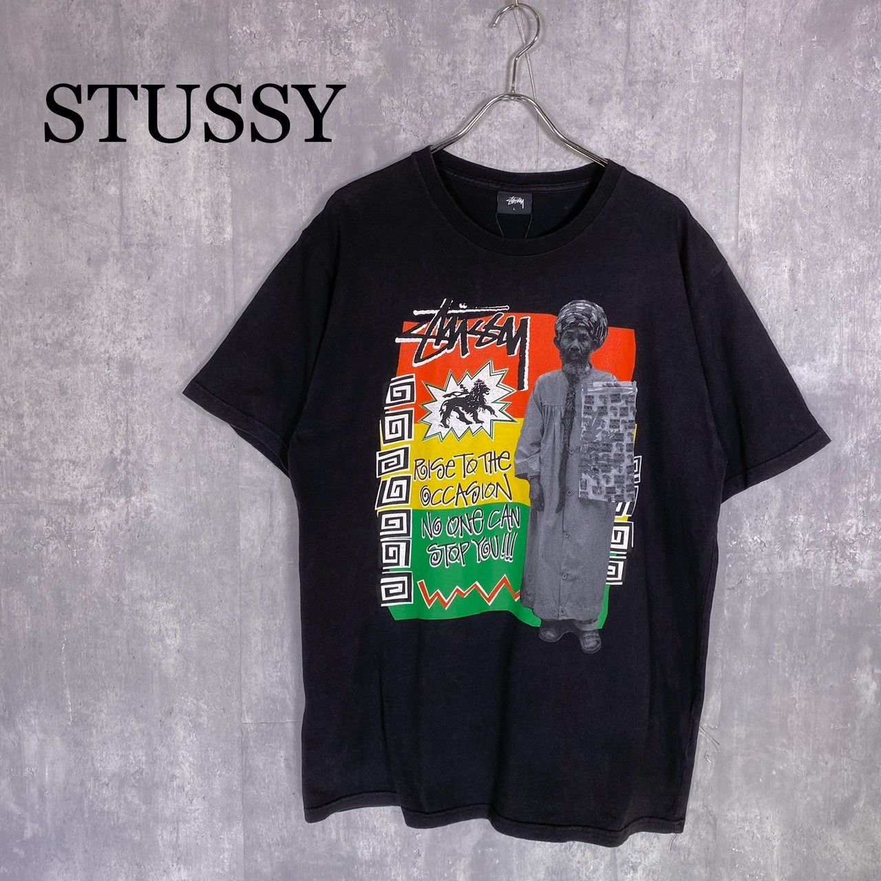 STUSSY ステューシー L レゲエプリントTシャツ