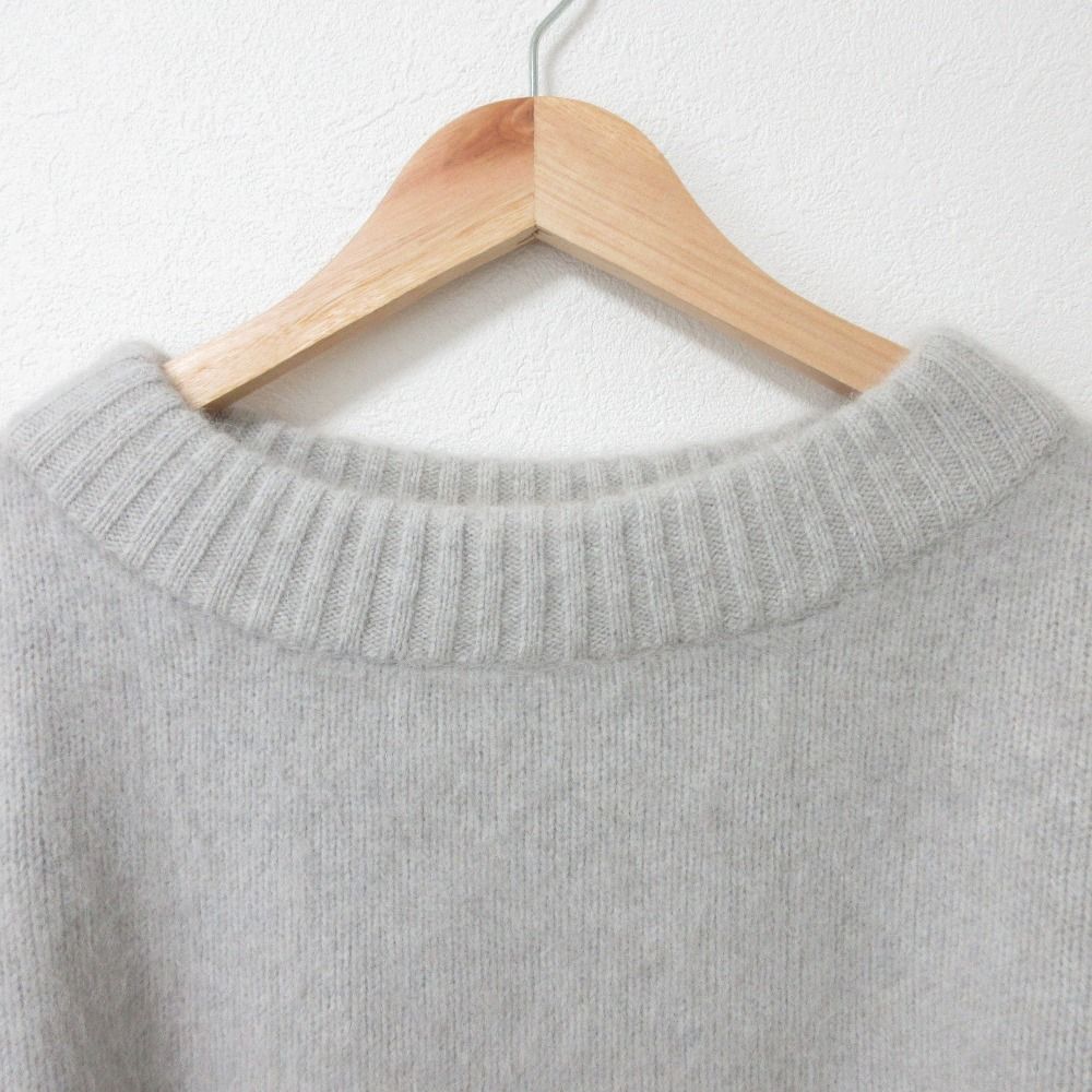 美品 22AW Spick ＆ Span スピック＆スパン フォックス混ボトルネックプルオーバー ニット セーター 22080200704030 グレー レディース 古着 中古 美品 22AW Spick ＆ Span スピック＆スパン フォックス混ボトル