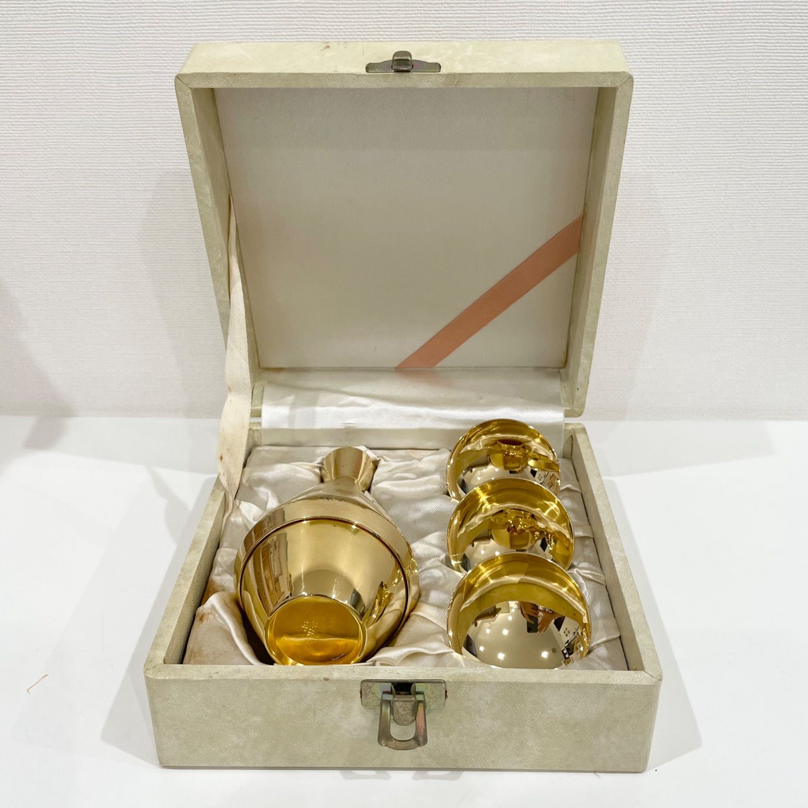 お銚子 1本 お猪口 3個セット 24金メッキ 24K GP - メルカリ