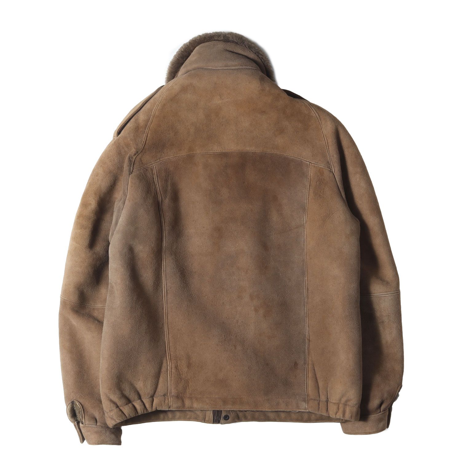 dunhill ダンヒル ジャケット サイズ:40 / 90s ハイネック ジップアップ ムートン ジャケット / MADE IN ENGLAND / ブラウン / アウター ブルゾン 上着【メンズ】【中古】 dunhill ダンヒル ジャケット サイズ:40 / 90s ハイネック ジップ