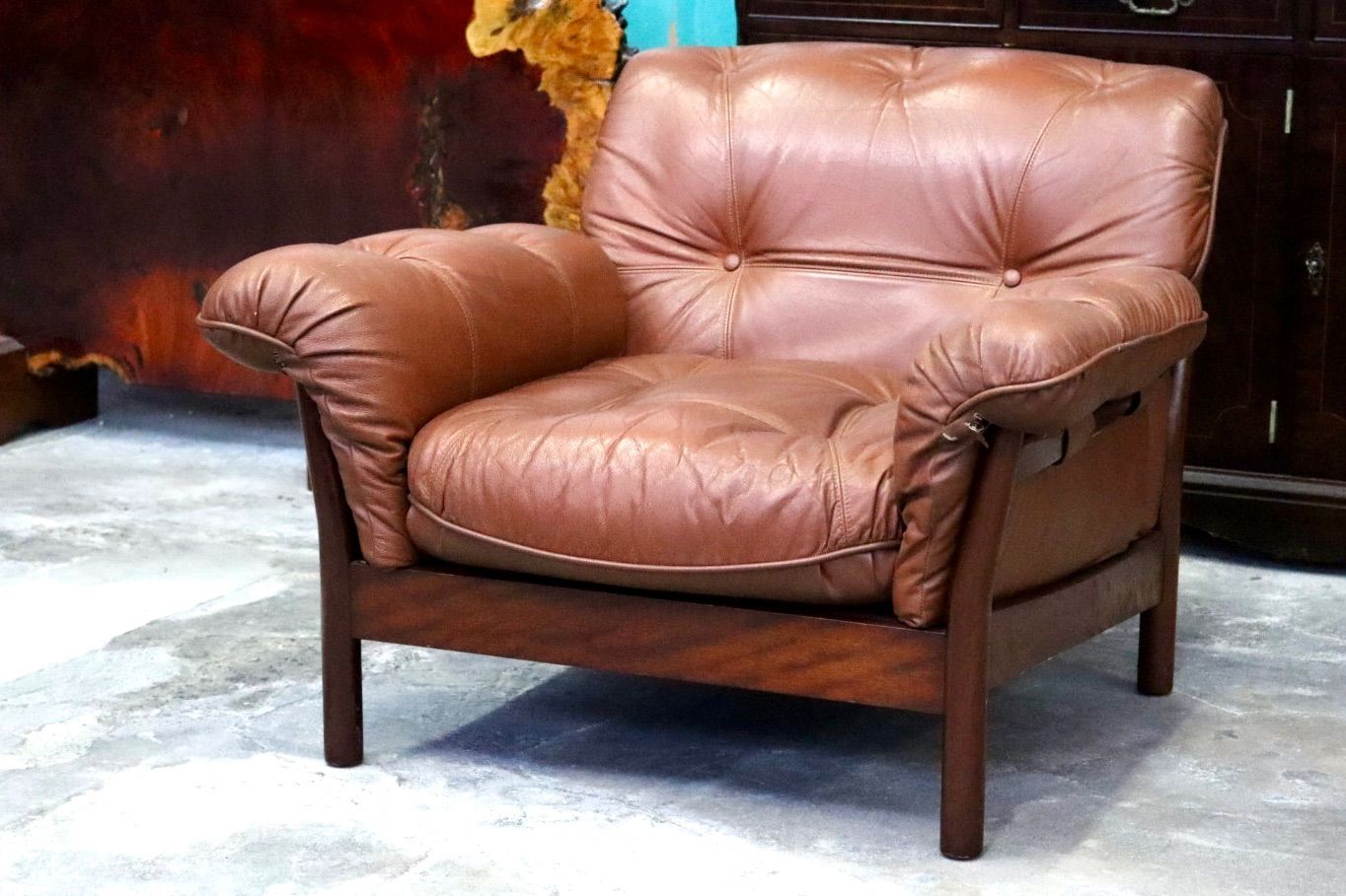 GMIH223E○maruni | マルニ Madison 1人掛けソファ シングルソファ 本革 ブラウン 北欧スタイル ヴィンテージ オールドマルニ