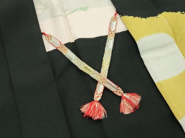 平和屋本店□極上 アンティーク 大正ロマン 羽織 駒刺繍 宝尽くし花文