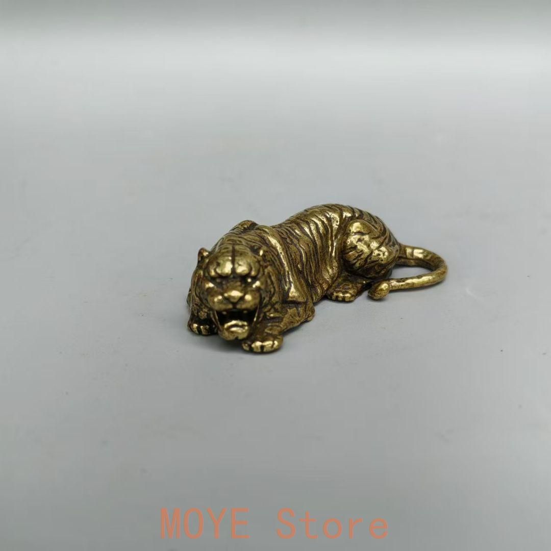 銅 細工 金銭虎 干支虎 文鎮 筆架 茶道茶寵 装飾品 工芸品 置物