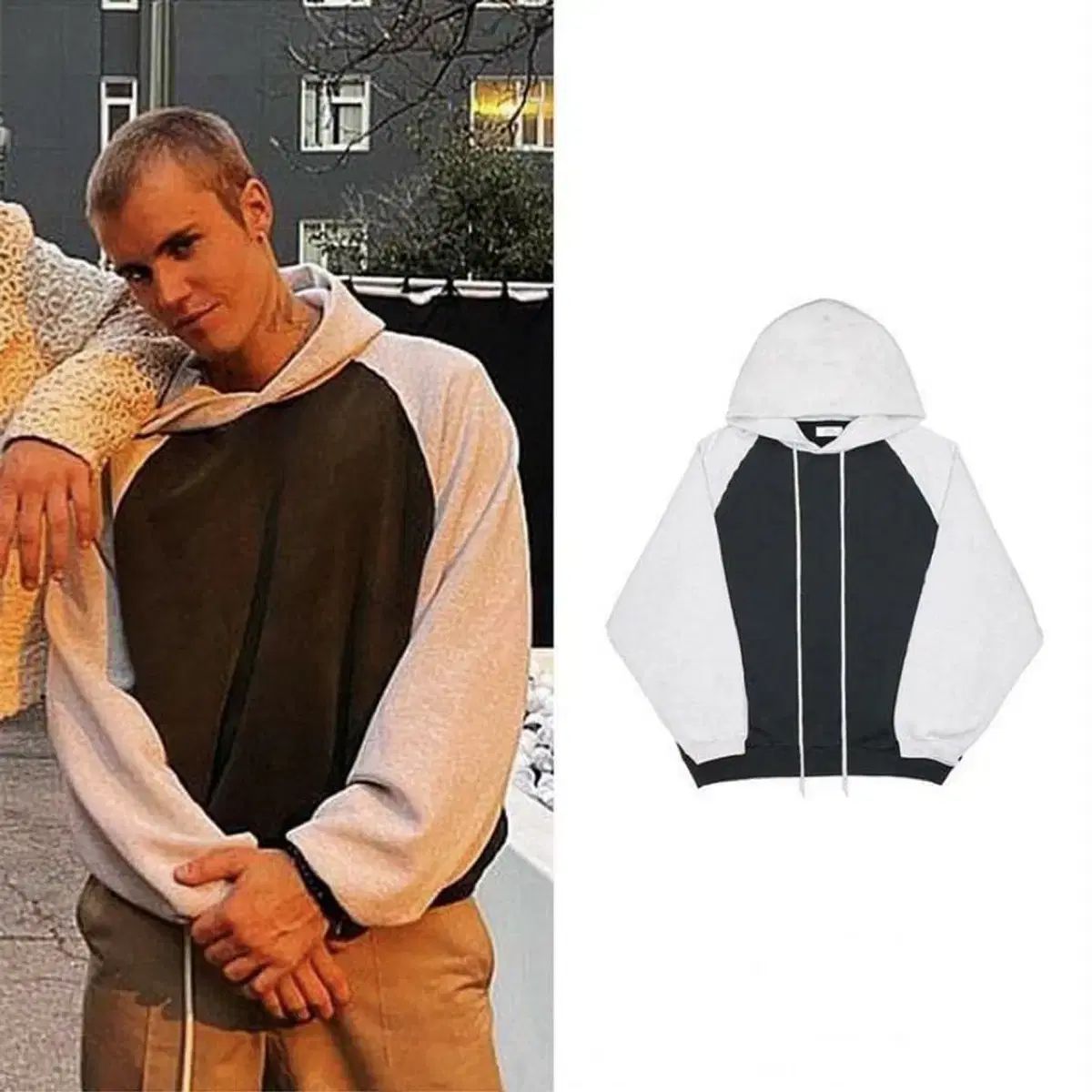 L ） Erl ラグラン フーディー パーカー - メルカリ 