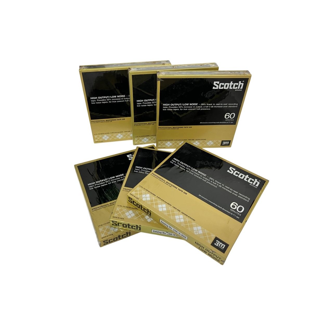 Scotch 206-1|4-R60 オープンリールテープ 6個セット T9854431