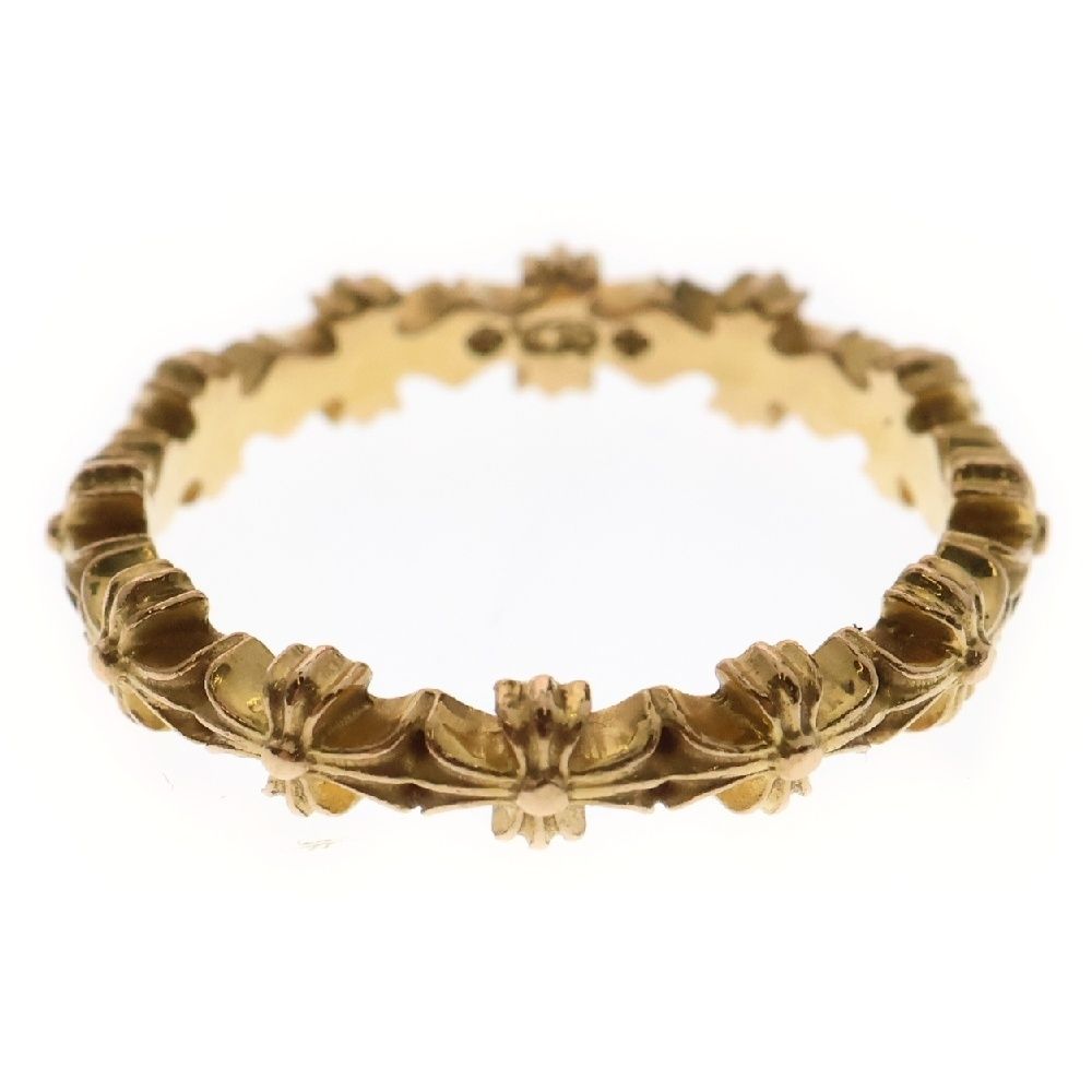 CHROME HEARTS クロムハーツ 22K TINY E CH PLS BAND タイニーE CHプラスバンド リング ゴールド 11号