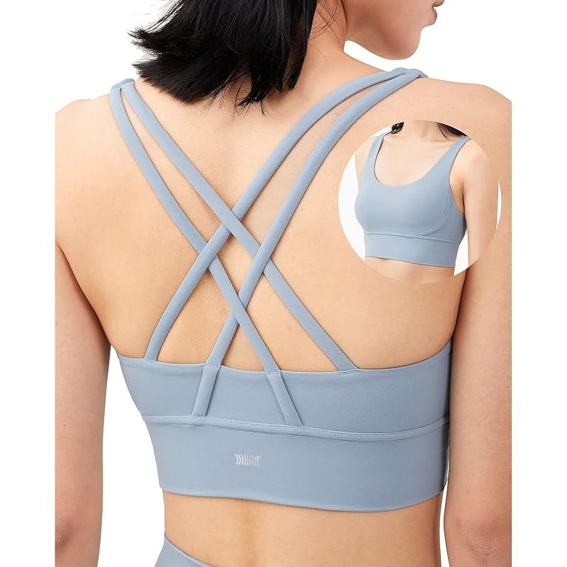 最安値，格安 [IRCOLVE] アイコーフ スポーツブラ 揺れない スポブラ スポーツブラジャー ヨガウェア トップス レディース 前開き 通気性 伸縮性 ハイ 吸汗速乾 カップ付き (M, a-水色) スポーツ