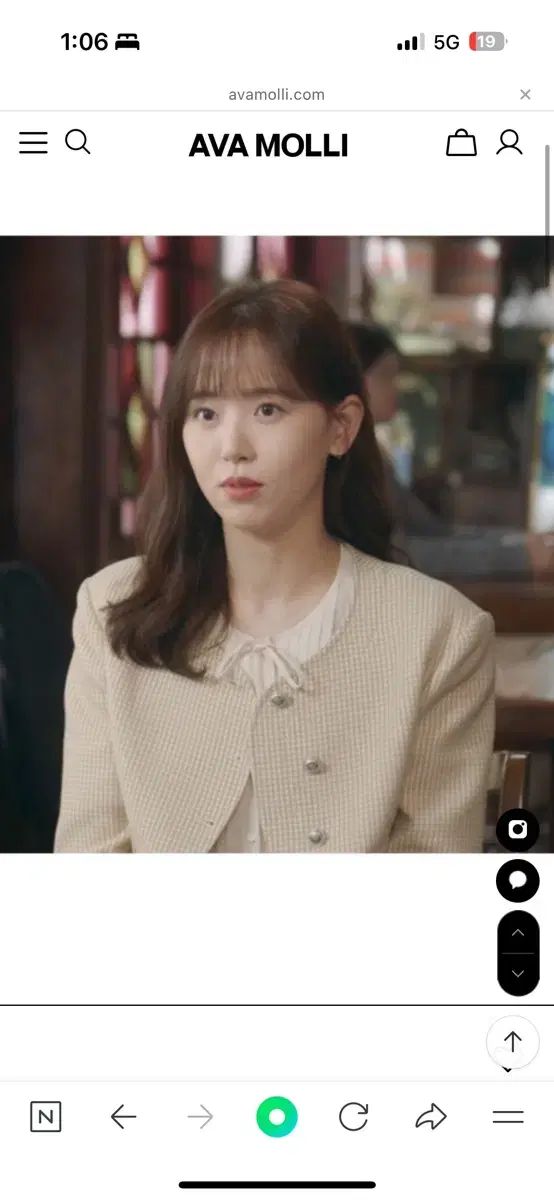 アヴァモリー neck crop top ツイードジャケット