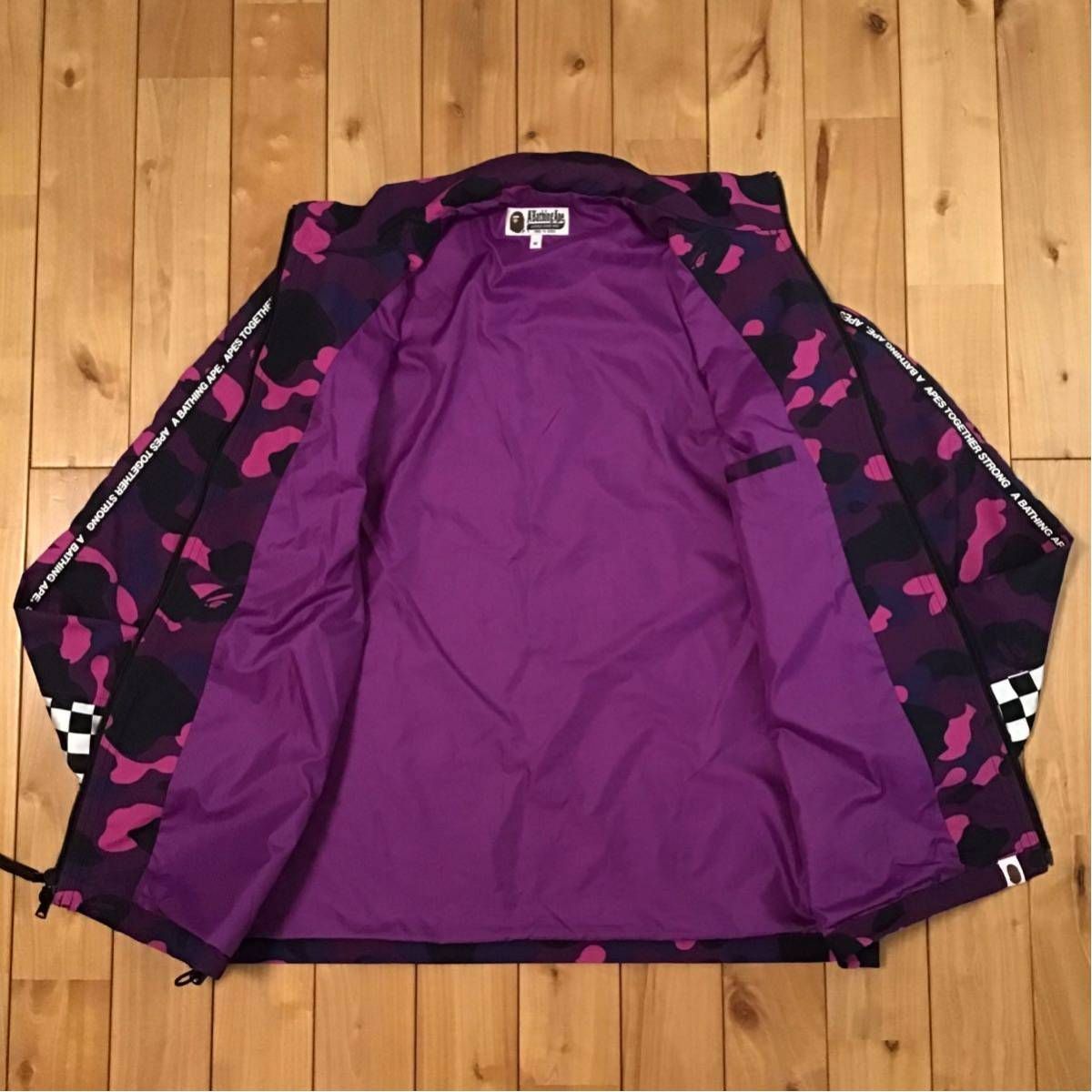 Purple camo ナイロン ジャケット Mサイズ a bathing ape BAPE zip
