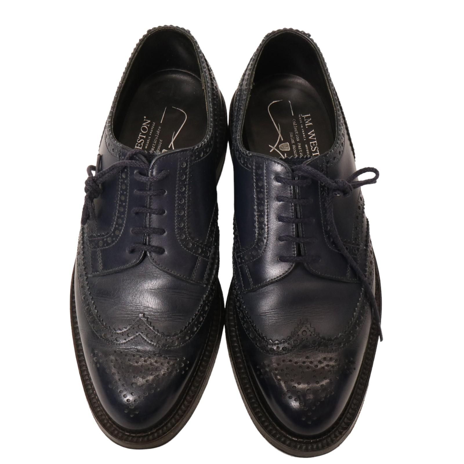 J.M. WESTON / 588 WING TIP LEATHER SHOES ジェイエムウエストン ウィングチップ ブローグ レザー シューズ ドレスシューズ ビジネスシューズ 表記サイズ5.5 D　【2405】