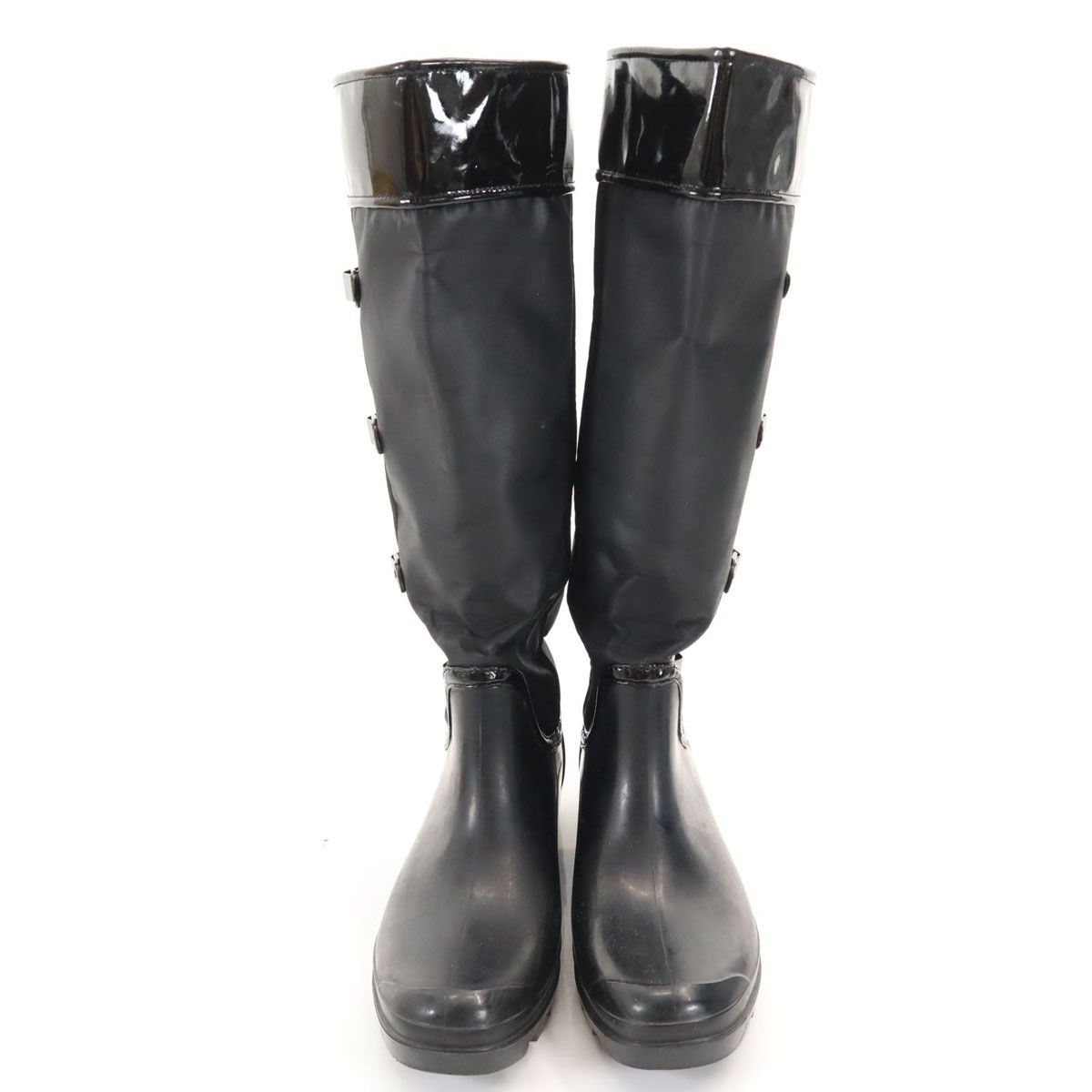 Calvin klein カルバンクライン ナイロン ラバー レインブーツ 8 1/2M 
