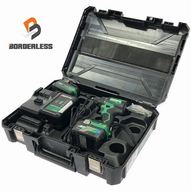 品 HIKOKI ハイコーキ 36V 13mm コードレス振動ドライバドリル DV18DE 本体 バッテリー2個 充電器 ケース 116482