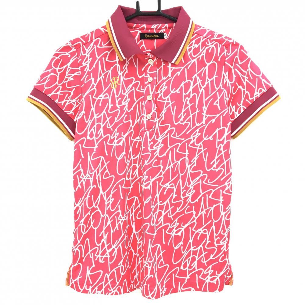 【新品】レザレクション　レディース　ポロシャツ　Sサイズ レザレクション グラデーション半袖ポロシャツ 22SSPS1-W