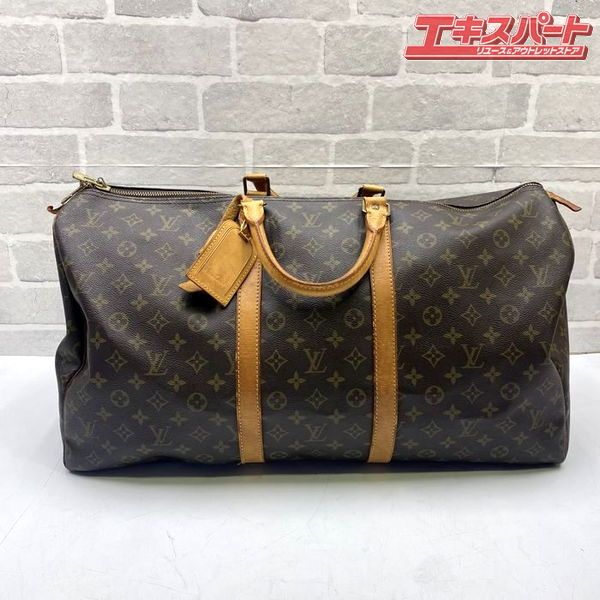【鑑定済】 ルイヴィトン キーポル 55 モノグラム ボストンバッグ ルイヴィトンキーポル 55 14145 ブラウン ユニセックス