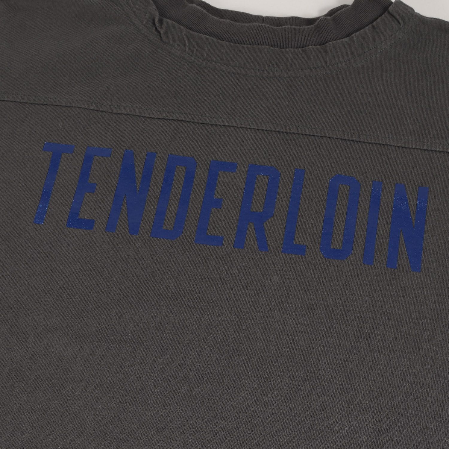 TENDERLOIN テンダーロイン Tシャツ サイズ:L 20AW ブランドロゴ 7分袖 フットボール Tシャツ FOOTBALL SHT  チャコール トップス カットソー 長袖 ブランド