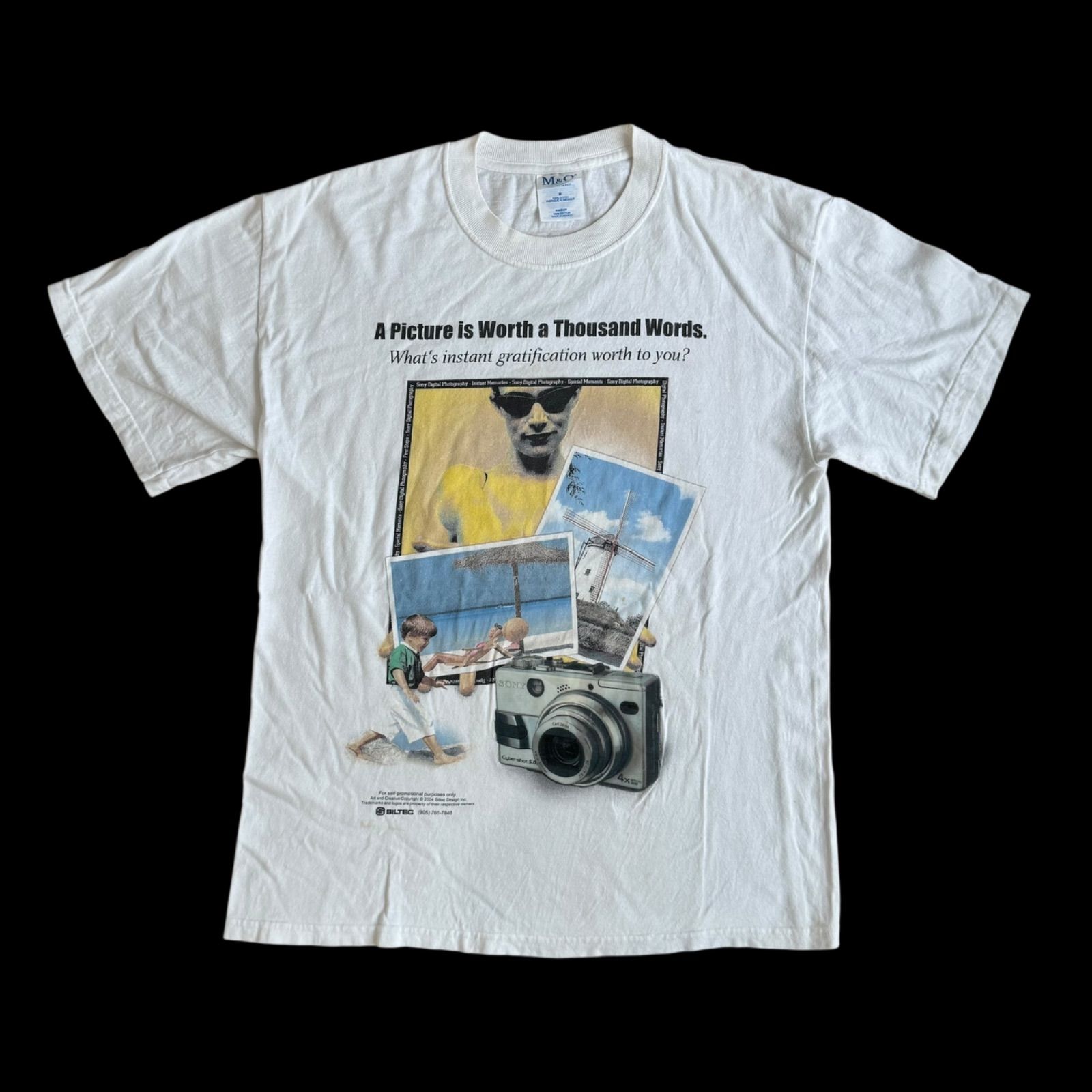 00s Siltec Sony cybershot ユーロヴィンテージTシャツ メキシコ製 M&O 