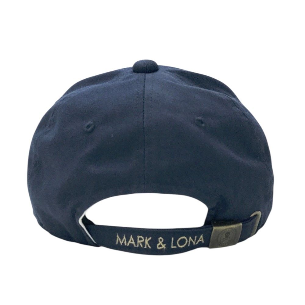 美品 MARK&LONA ベルベット ゴルフウェア　スカル刺繍 MARK&LONA マークアンドロナ キャップ スカル ネイビー系 FREE