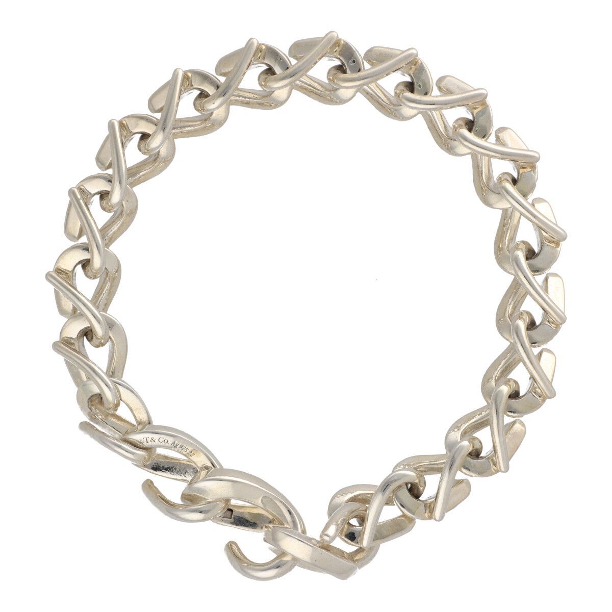 Tiffany ＆ Co. ティファニー フォージ ミディアム リンク ブレスレット ハイポリッシュ Ag925 シルバー 72548507 チェーン アクセサリー 25014423 RS