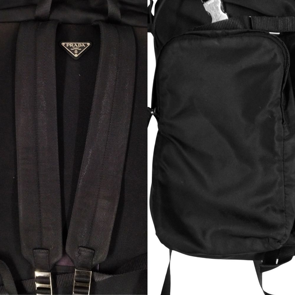 PRADA プラダ V136 ナイロン 三角ロゴプレート リュック バック