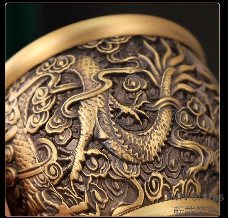 X720 金工師 米田秀保 造 鋳銅蝋型 麒麟摘 龍耳 象足