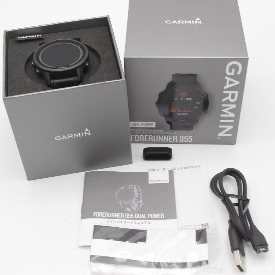 【美品】GARMIN Forerunner 955 Dual Power 010-02638-D0 スマートウォッチ フォアランナー ガーミン 本体